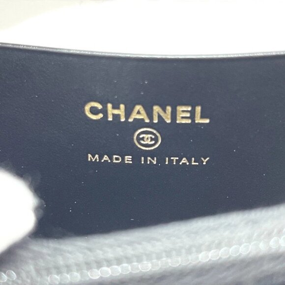 CHANEL AP4658 CC Mark Zip coin purse Long Wallet Caviar Leather Unused - Picture 7 of 9